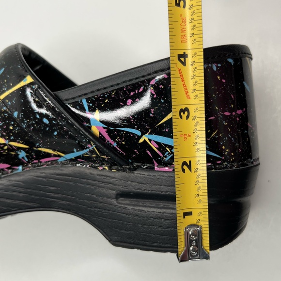 Dansko Black Color Splash Slip On Comfort Clog Mules Nurse Medical Shoes EU 40 - Picture 14 of 16